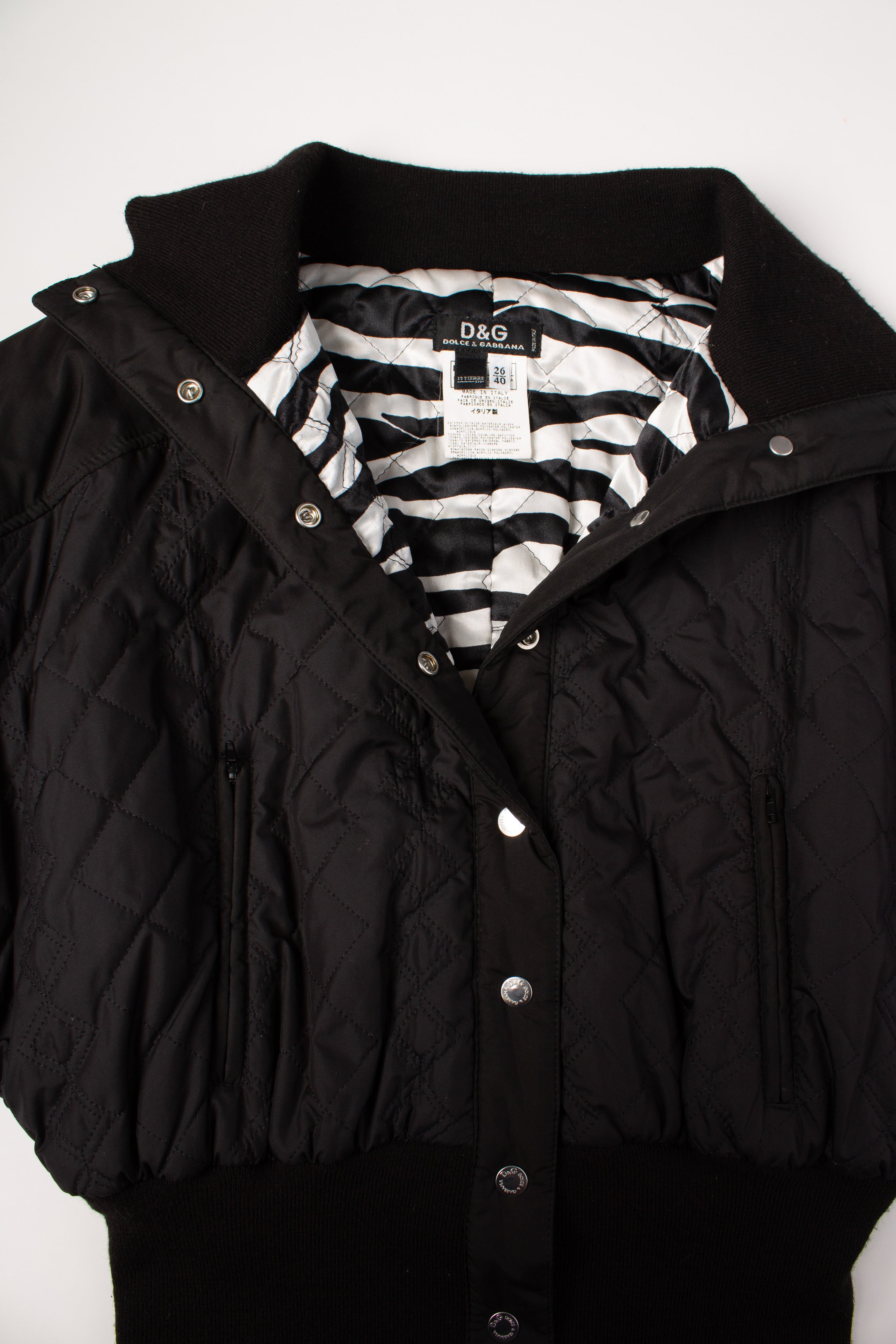 Dolce & Gabbana 90s Quilted Bomber Jacket