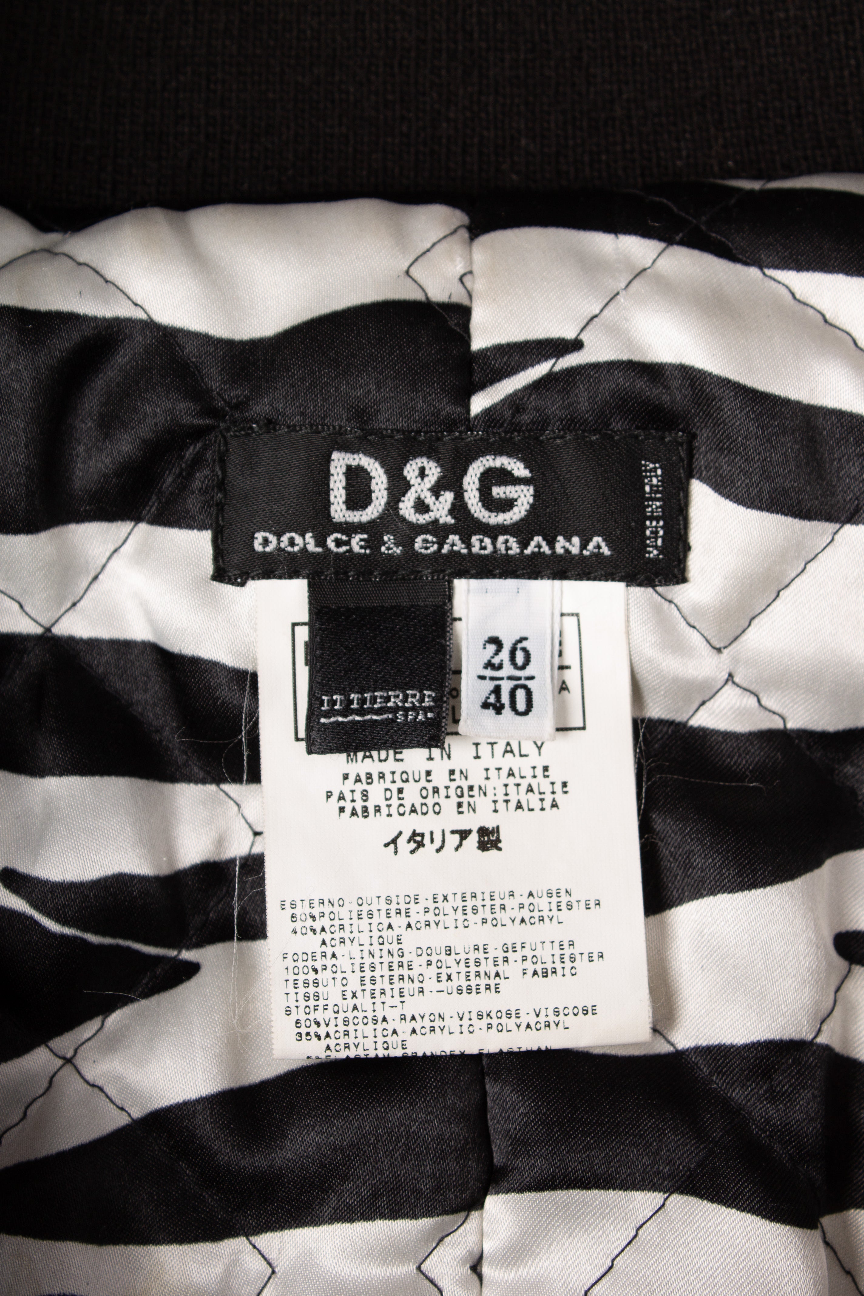 Dolce & Gabbana 90s Quilted Bomber Jacket