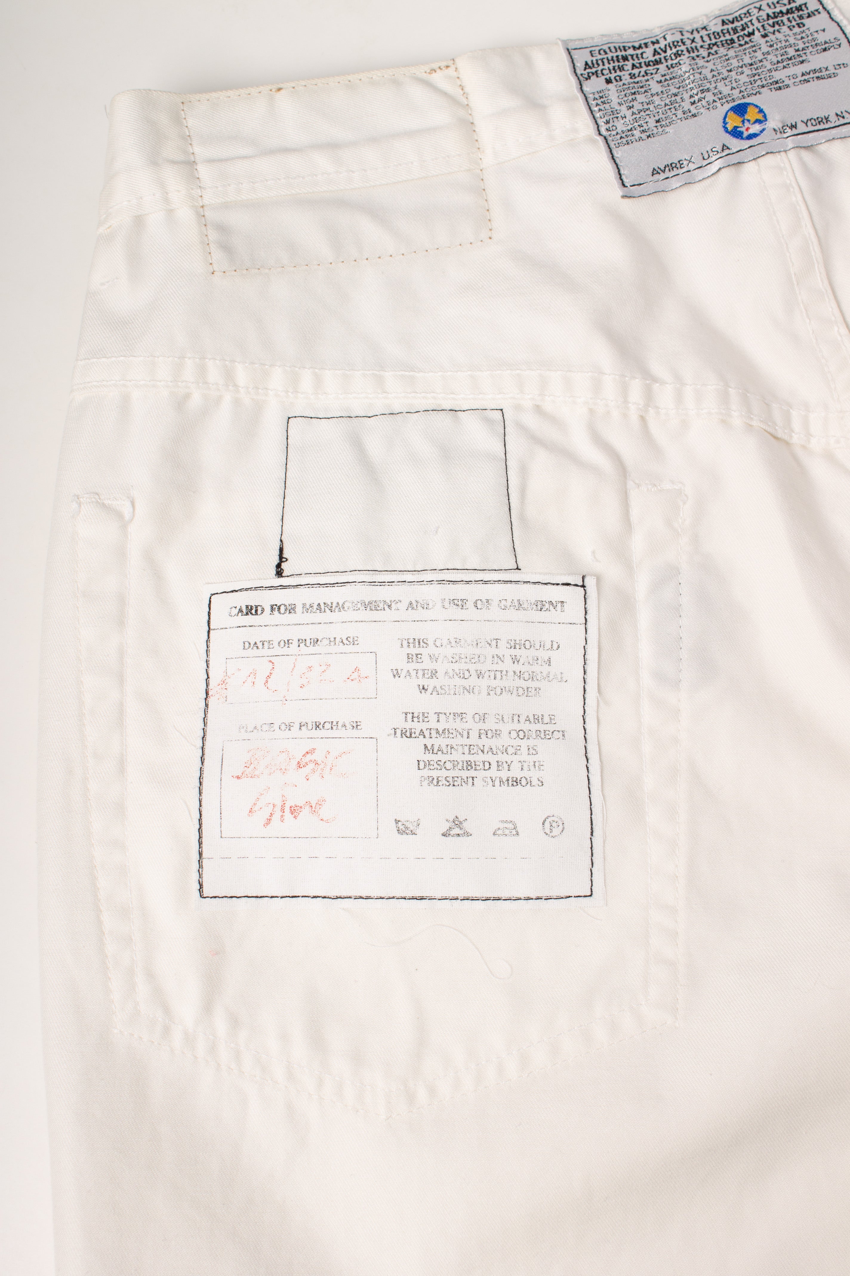 Avirex White Denim Pants
