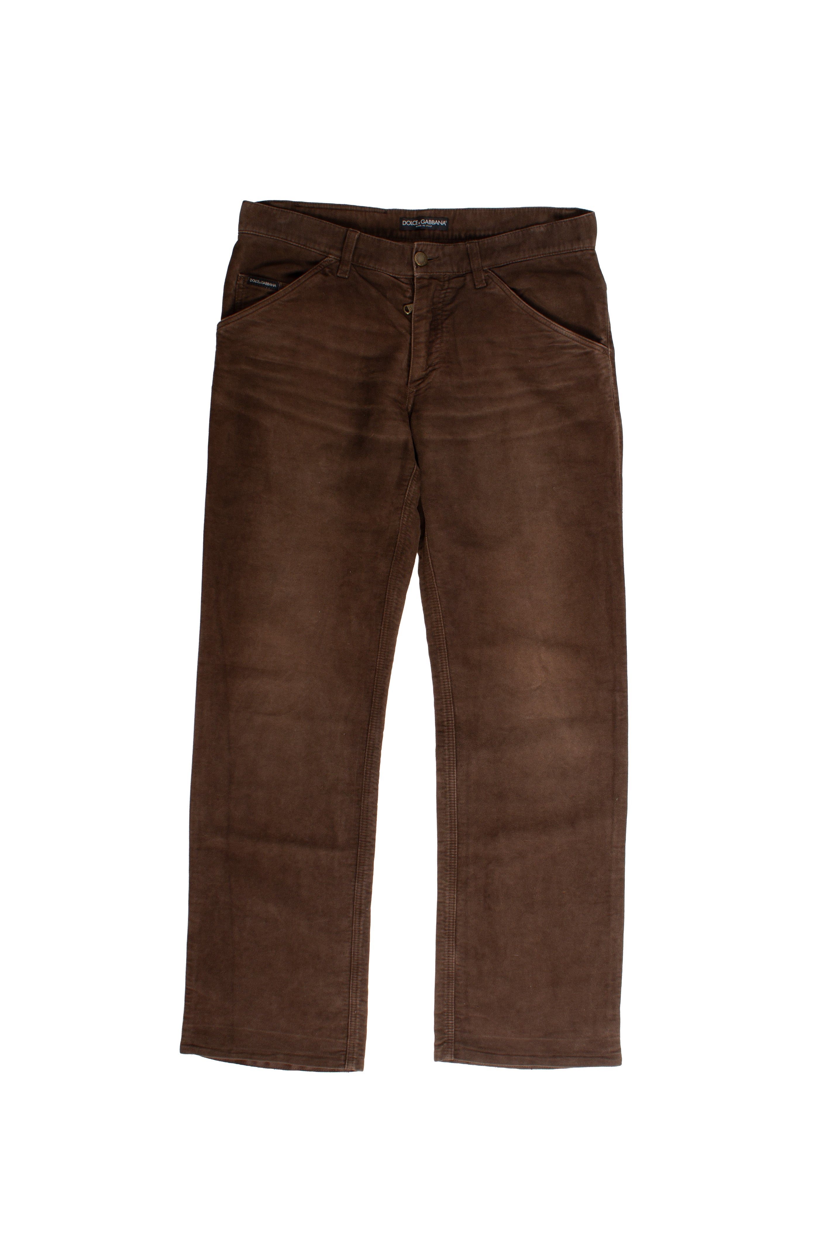 Dolce & Gabbana 90s Brown Denim Pants