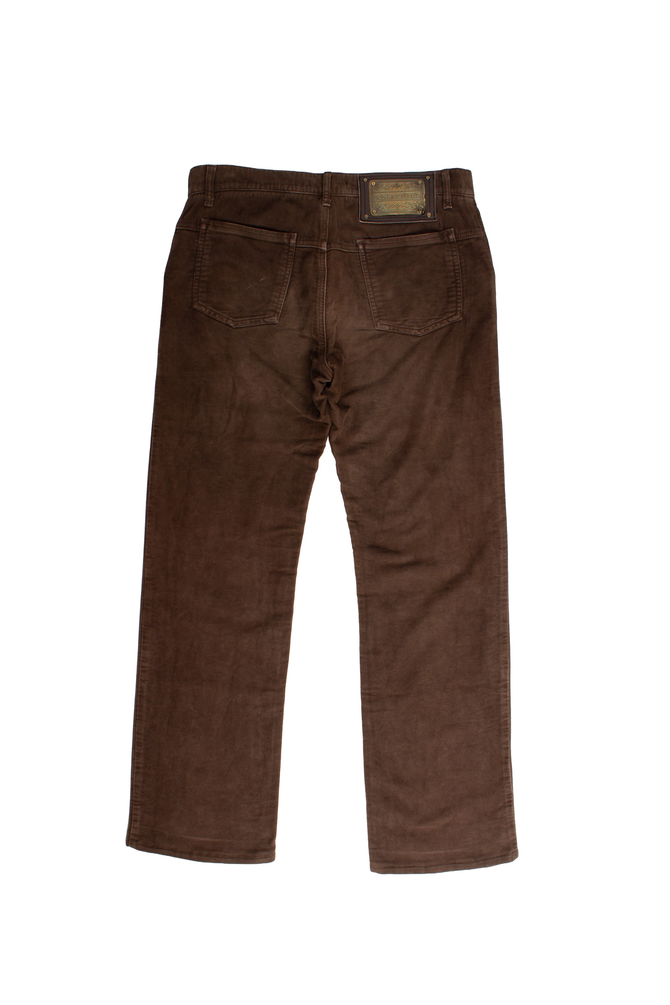 Dolce & Gabbana 90s Brown Denim Pants