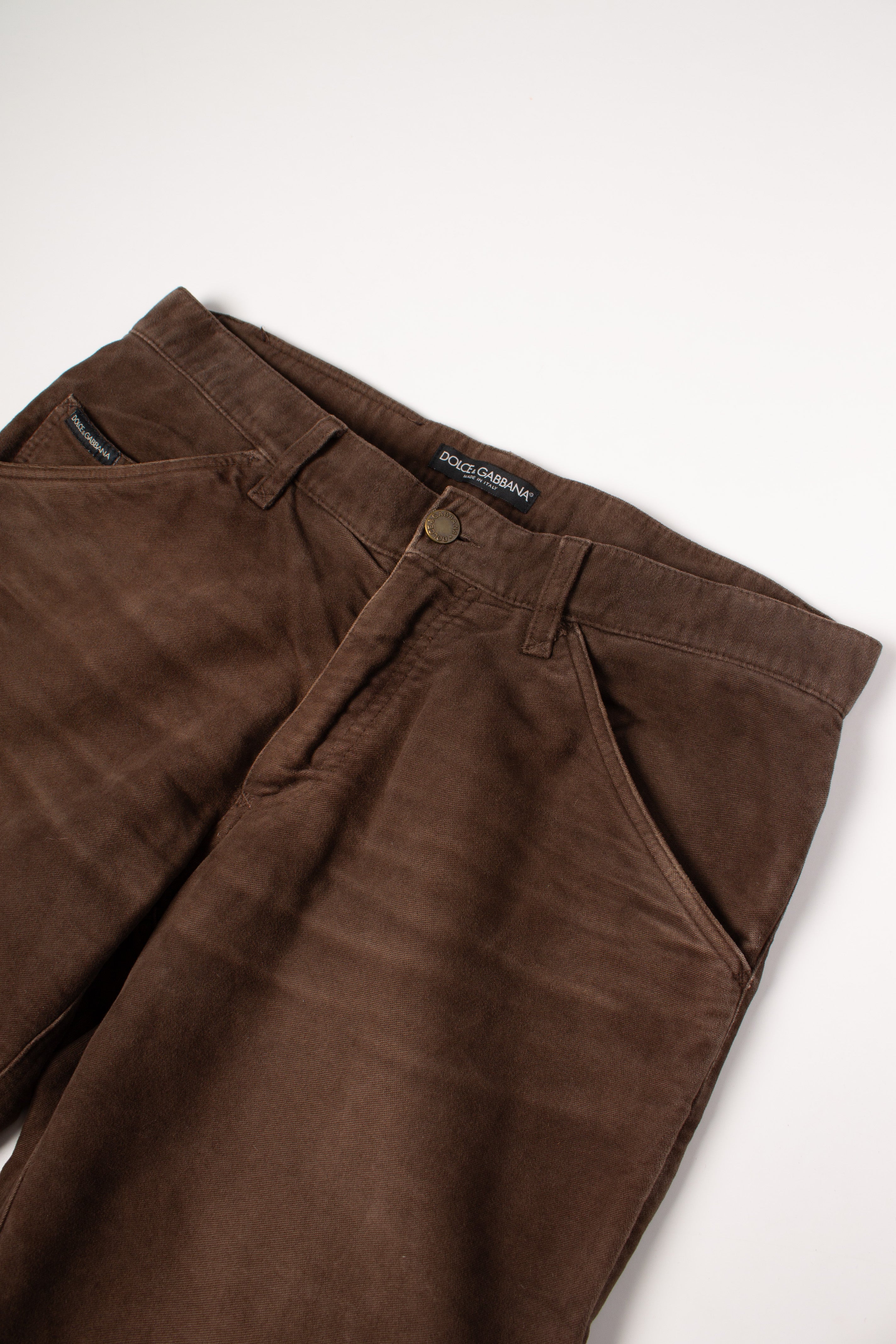 Dolce & Gabbana 90s Brown Denim Pants