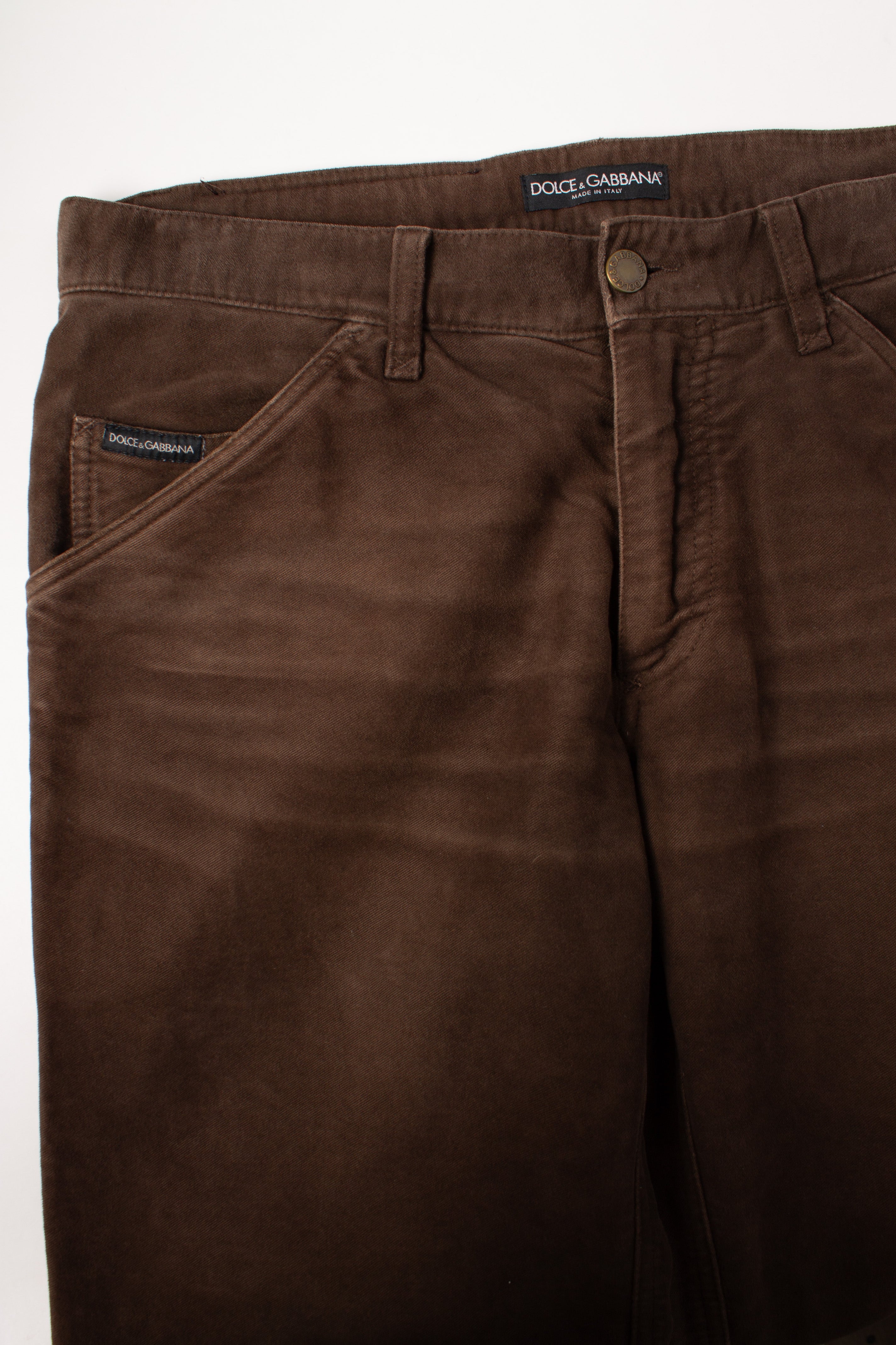 Dolce & Gabbana 90s Brown Denim Pants