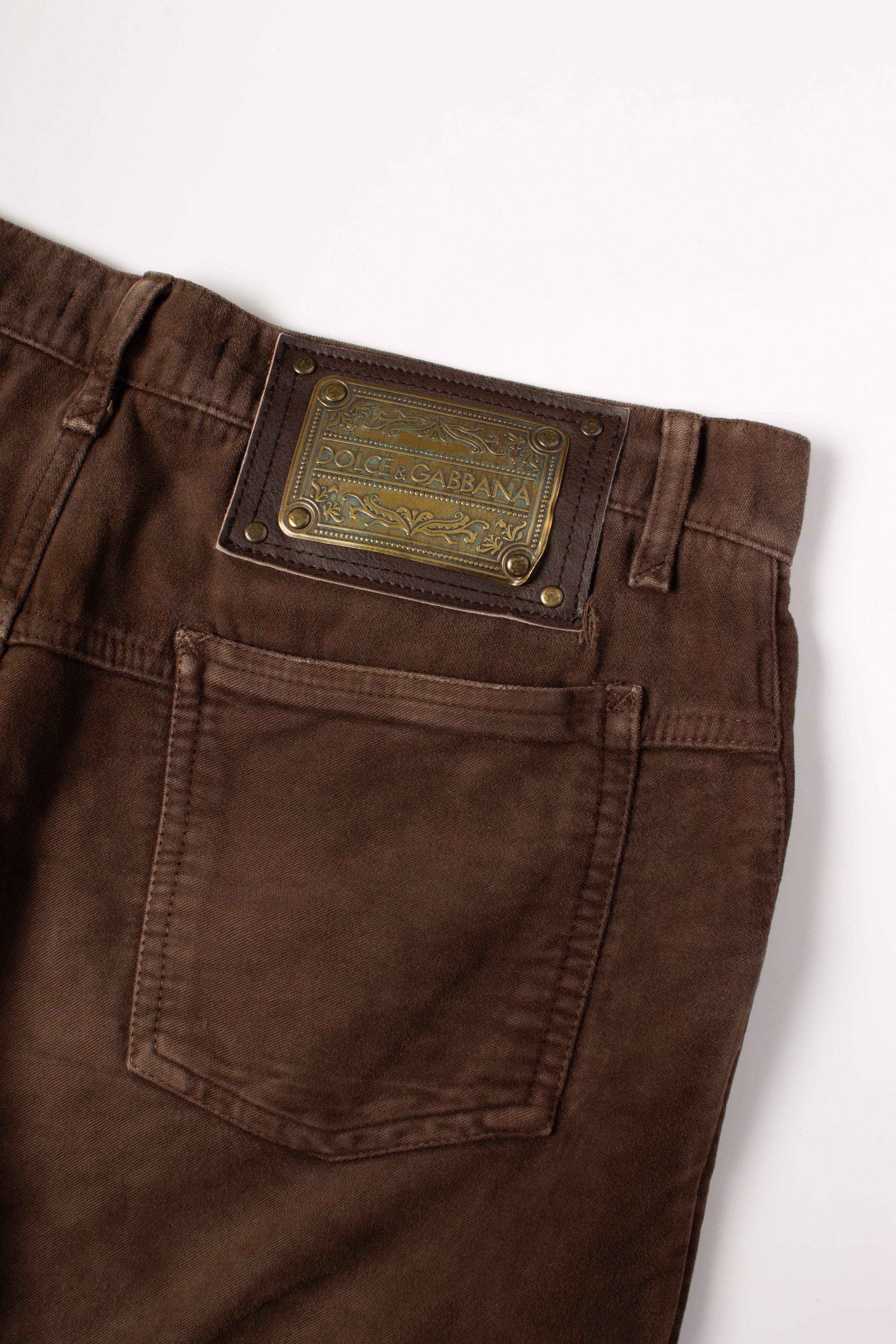 Dolce & Gabbana 90s Brown Denim Pants