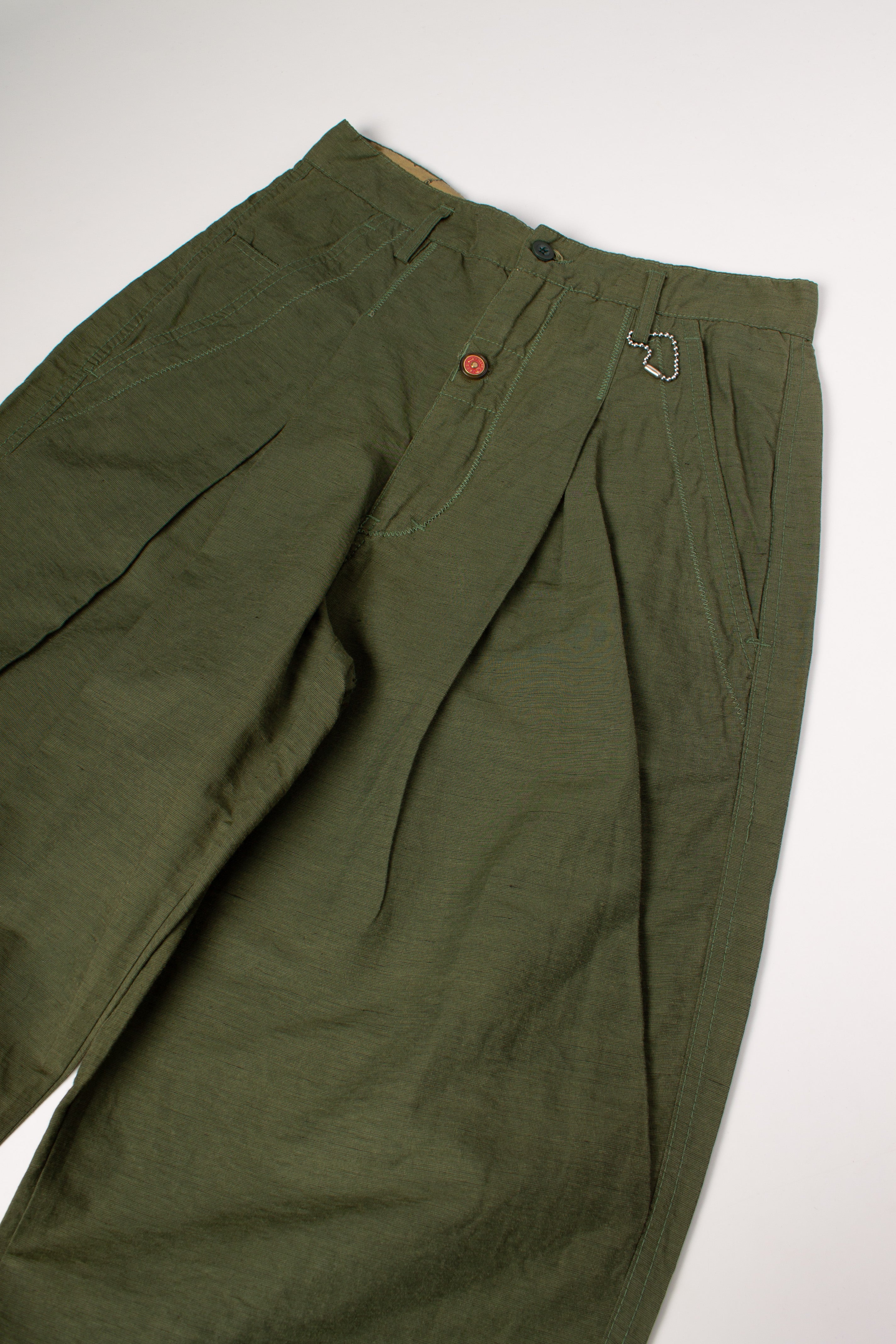 Red Button 90s Pleated Pants