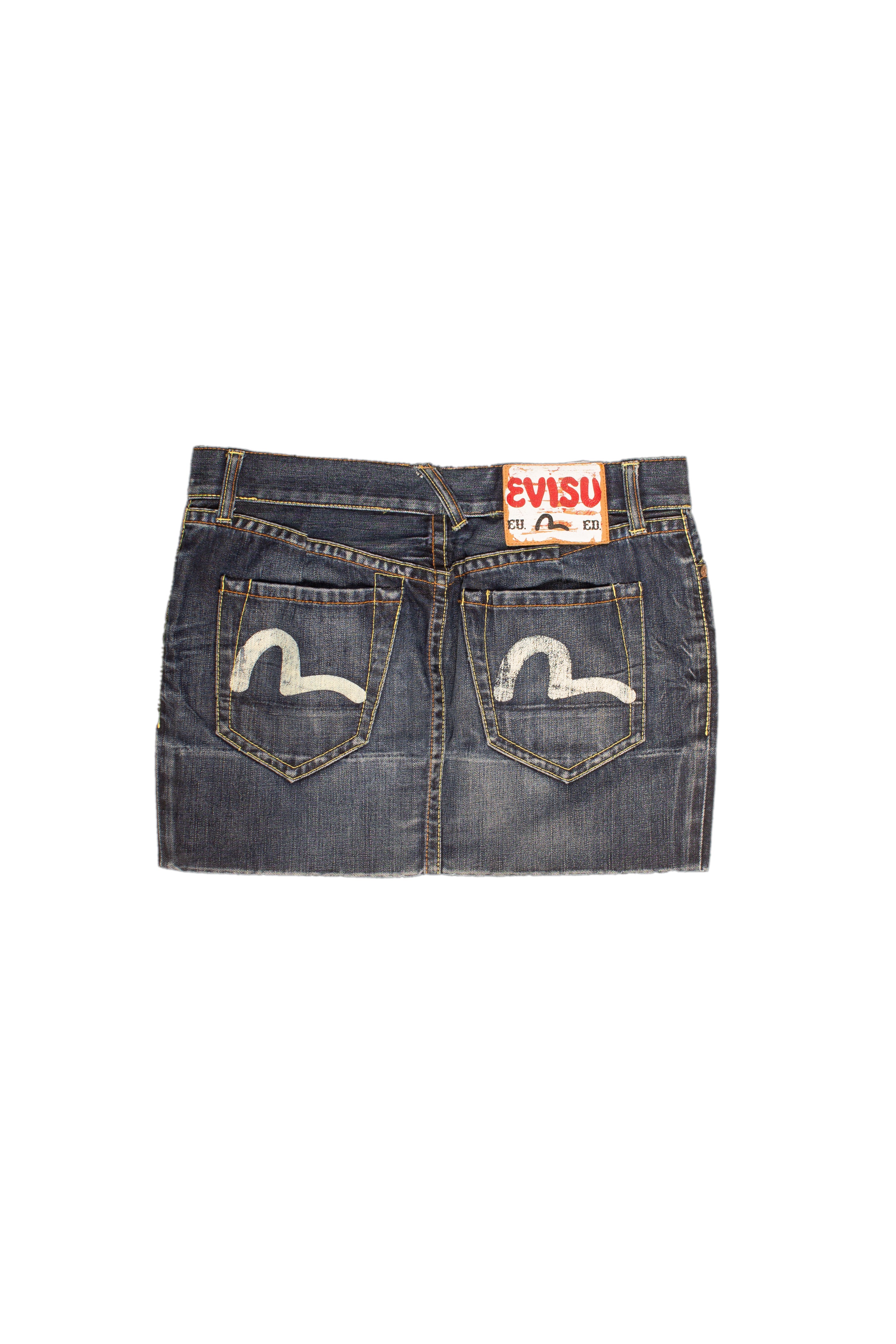 Evisu Y2K Denim Mini Skirt