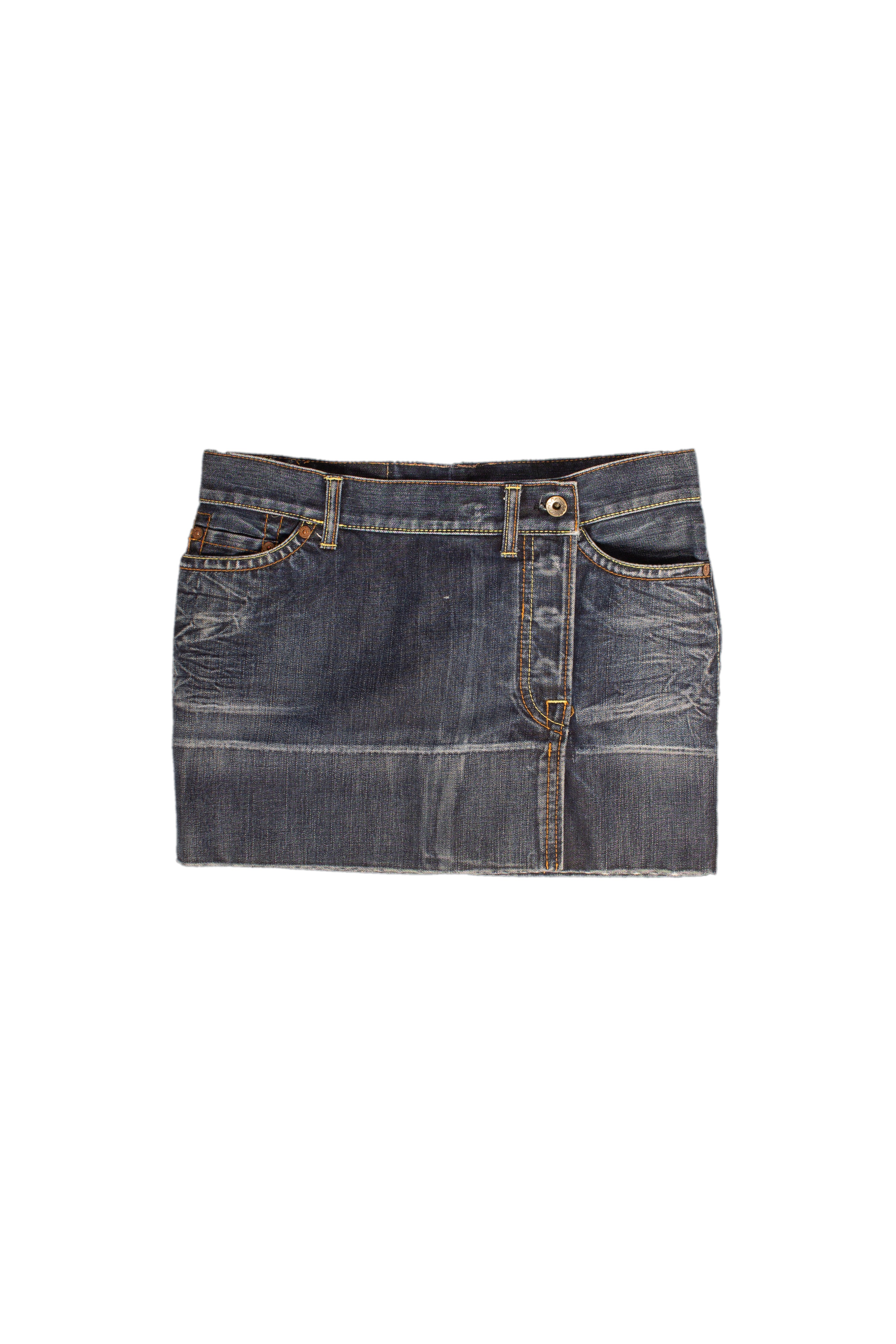 Evisu Y2K Denim Mini Skirt