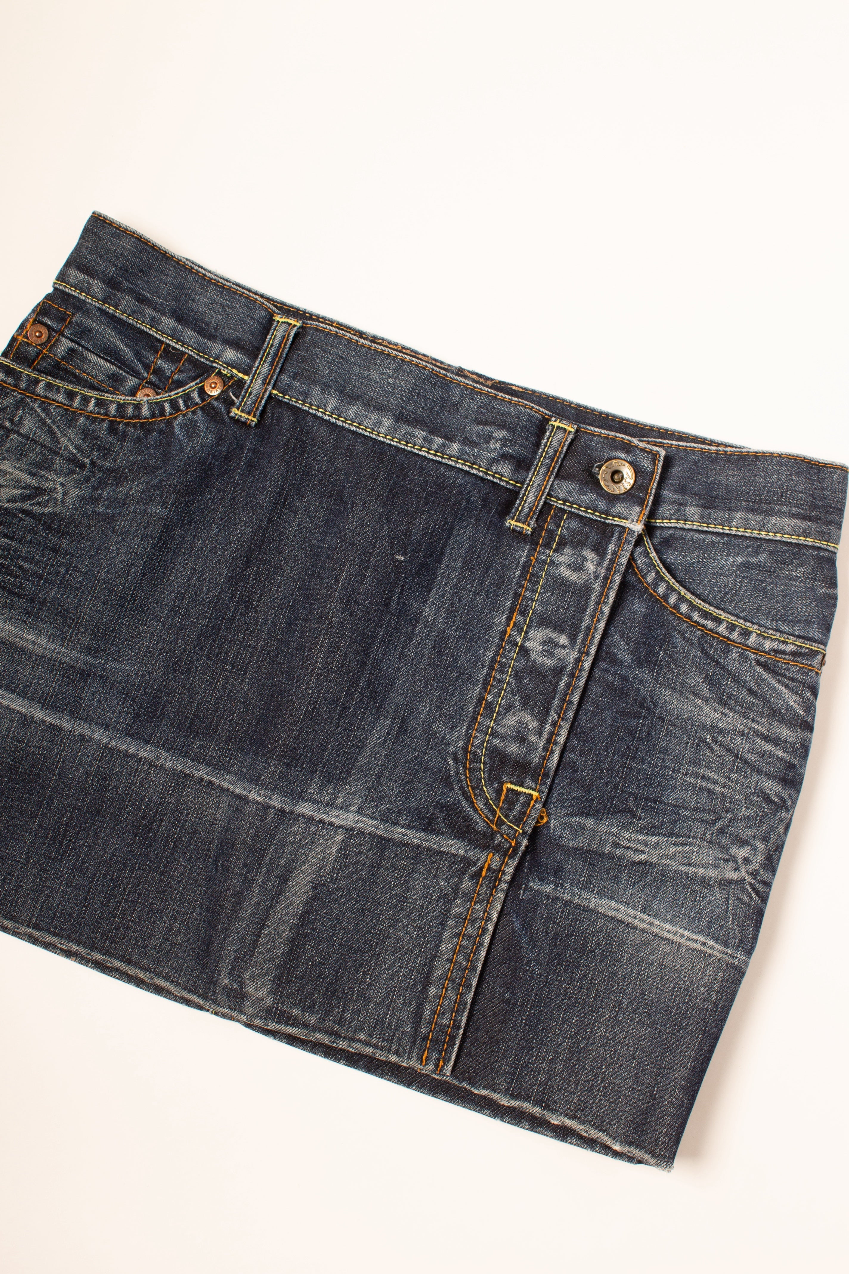 Evisu Y2K Denim Mini Skirt