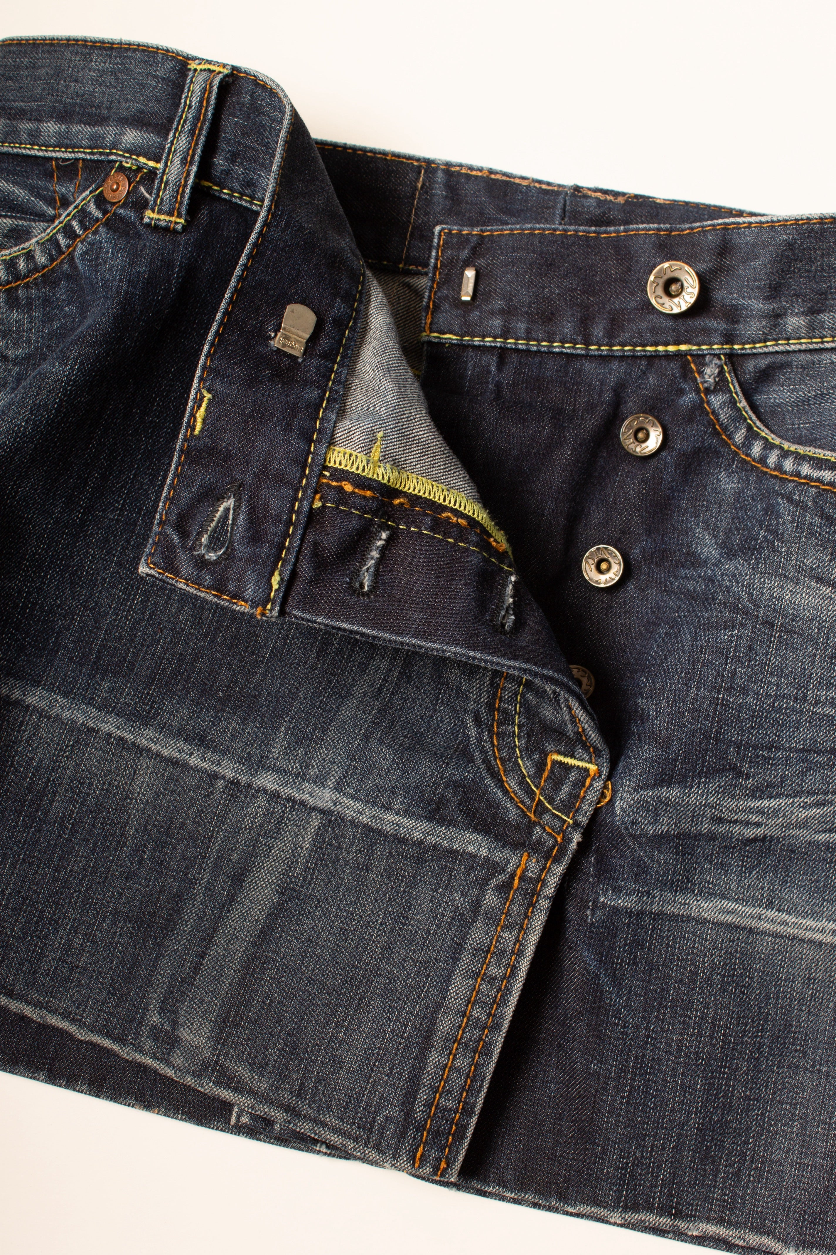 Evisu Y2K Denim Mini Skirt