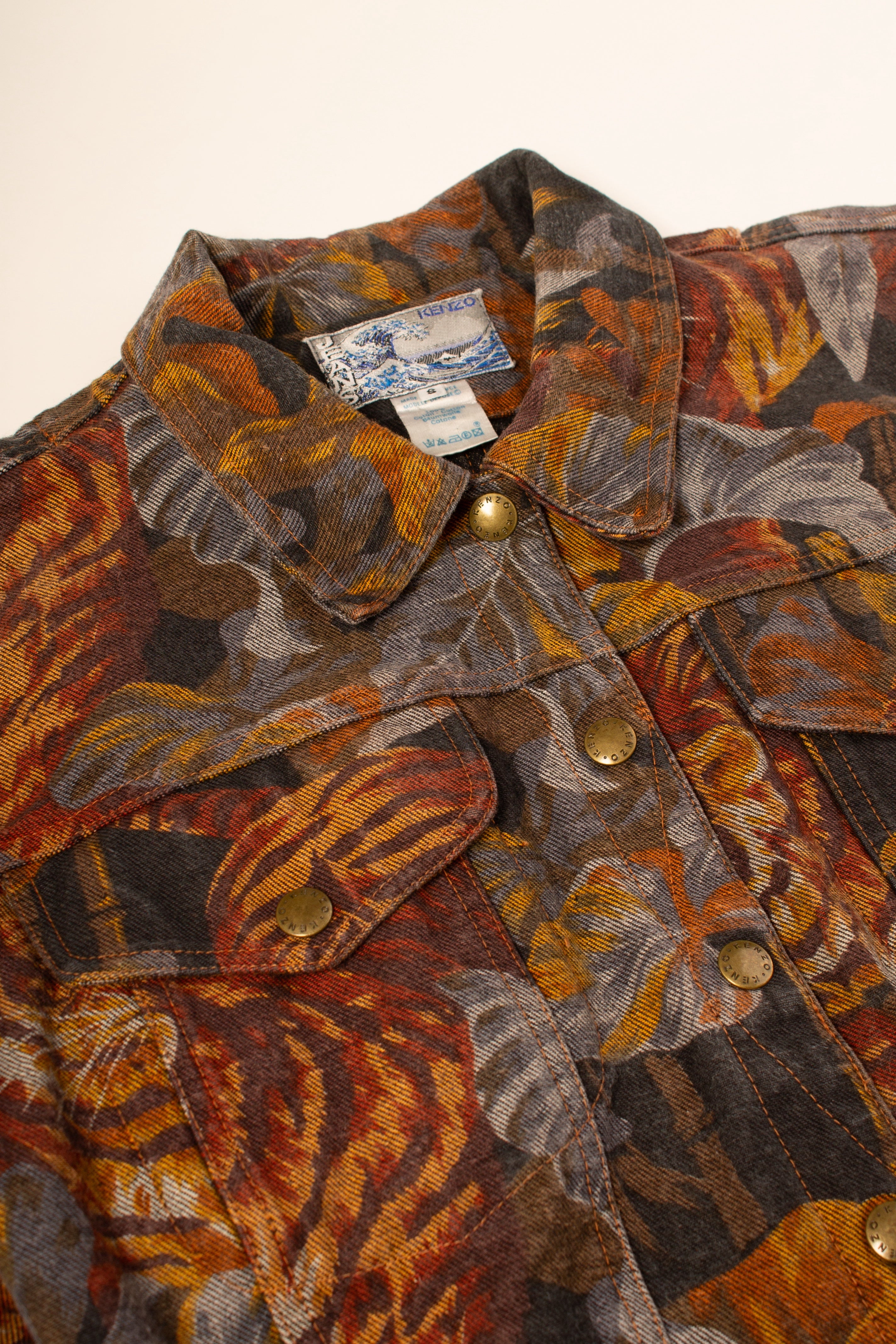 Kenzo 80s Printed Denim Jacket (w)