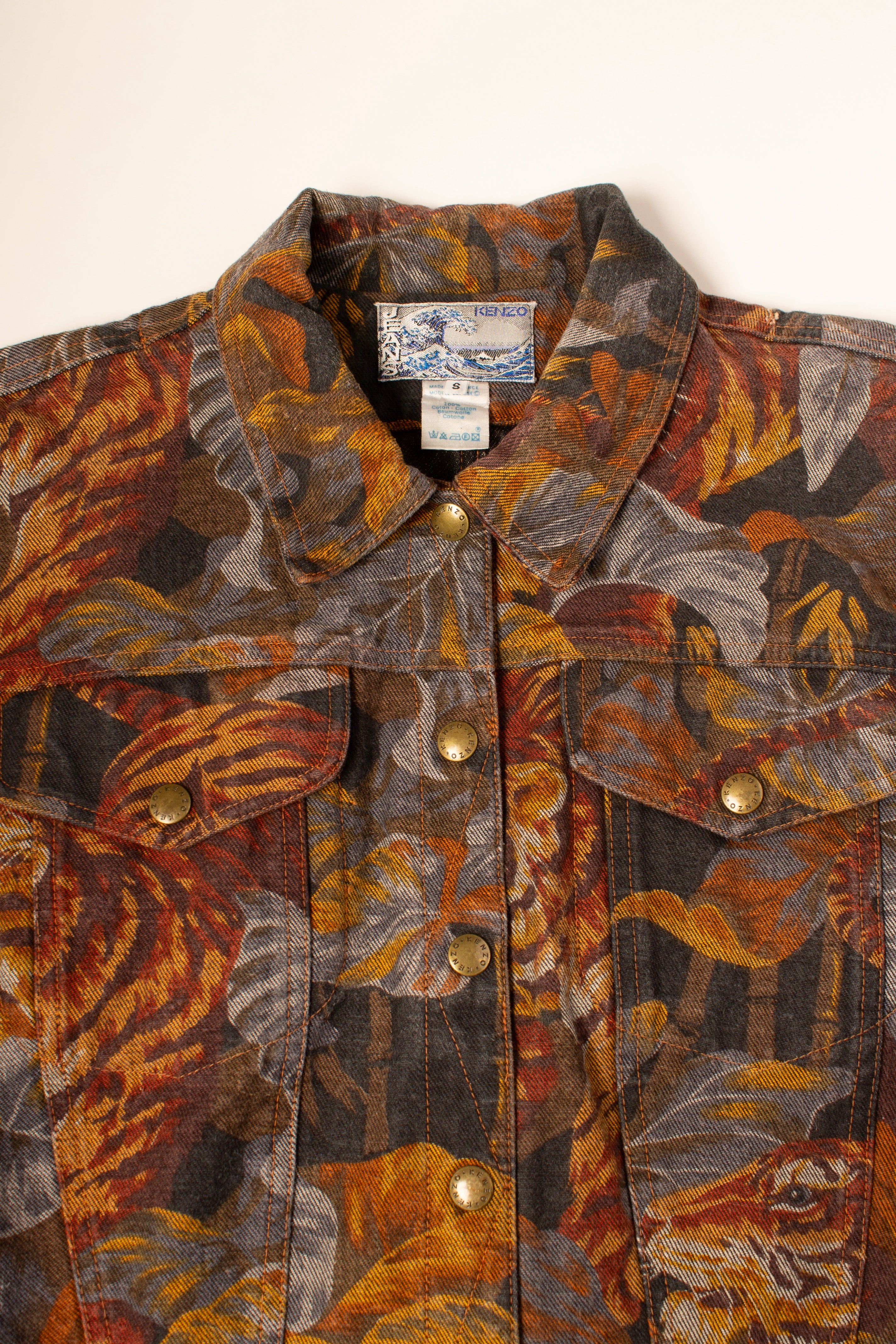 Kenzo 80s Printed Denim Jacket (w)