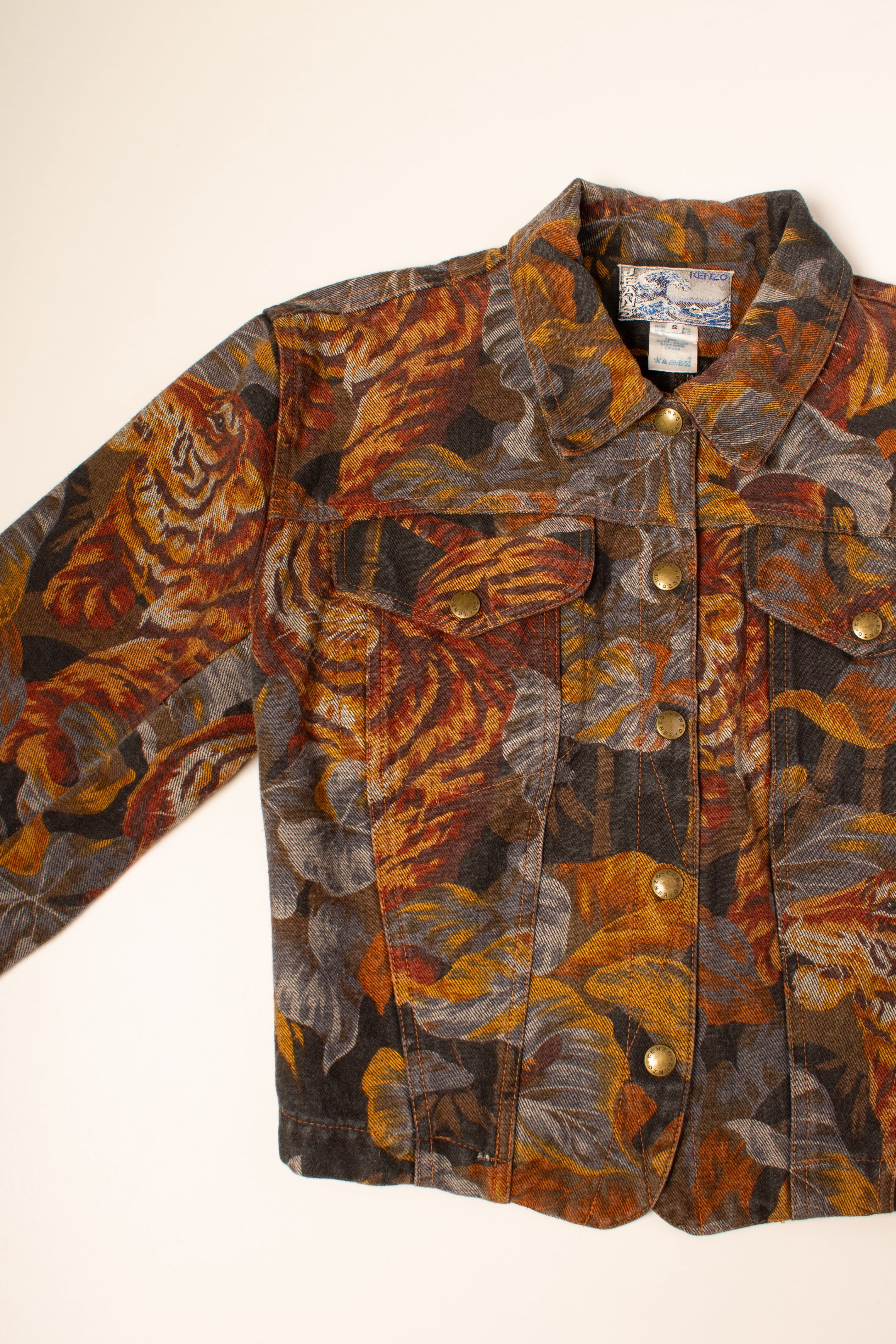 Kenzo 80s Printed Denim Jacket (w)