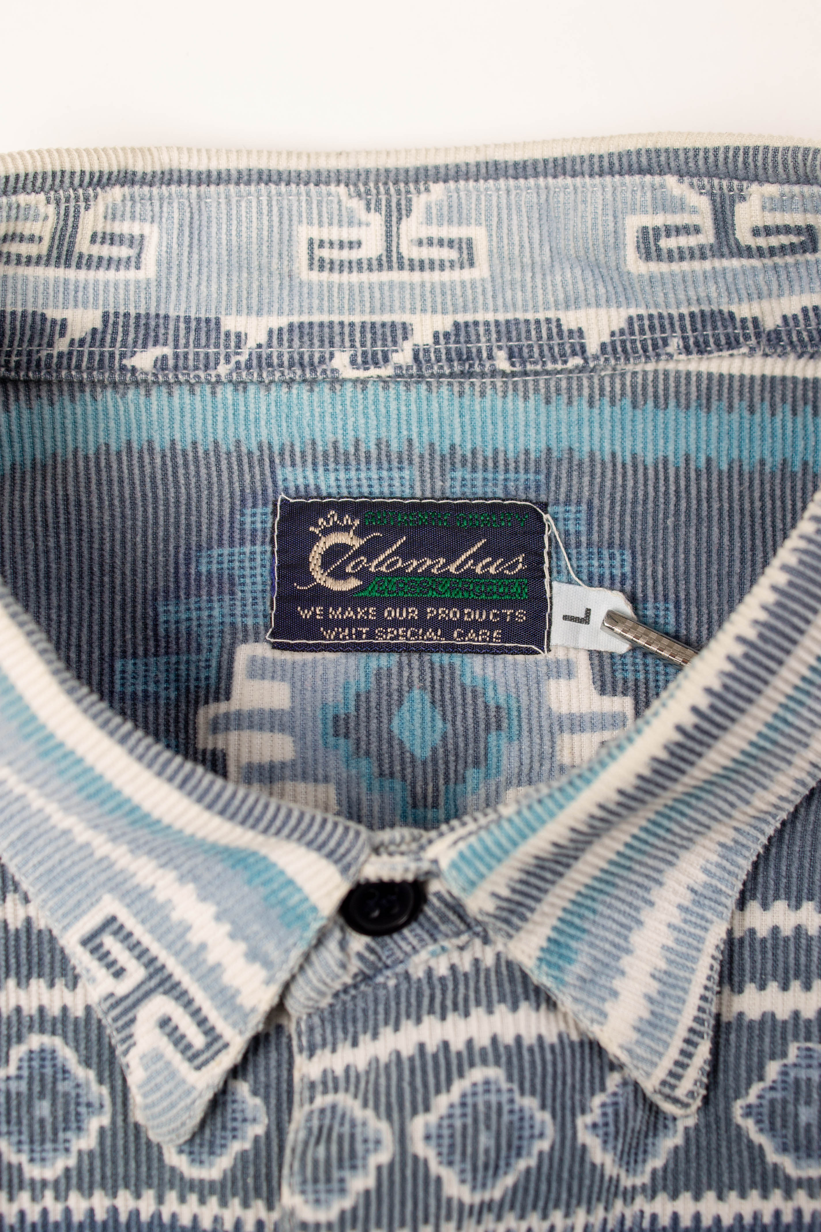 Patterned Corduroy 90s Shirt