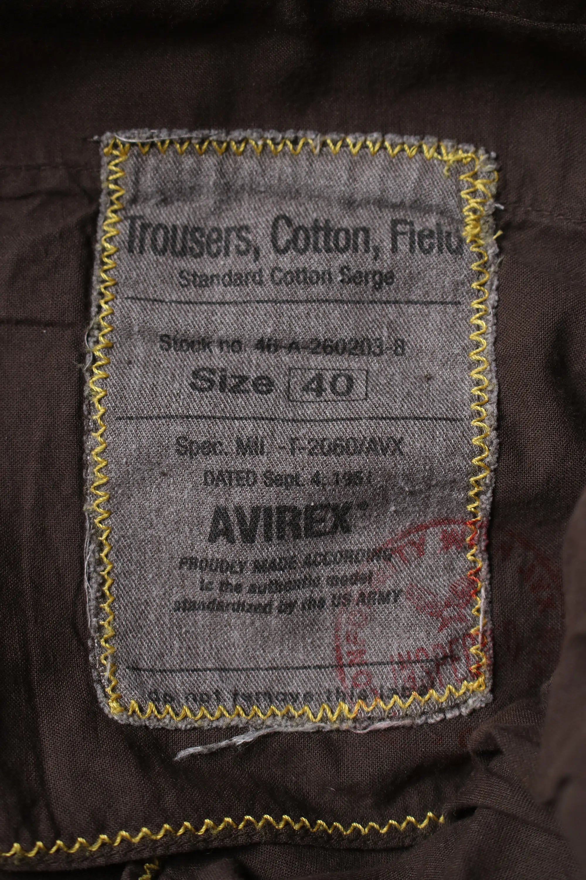 Avirex Field Trousers