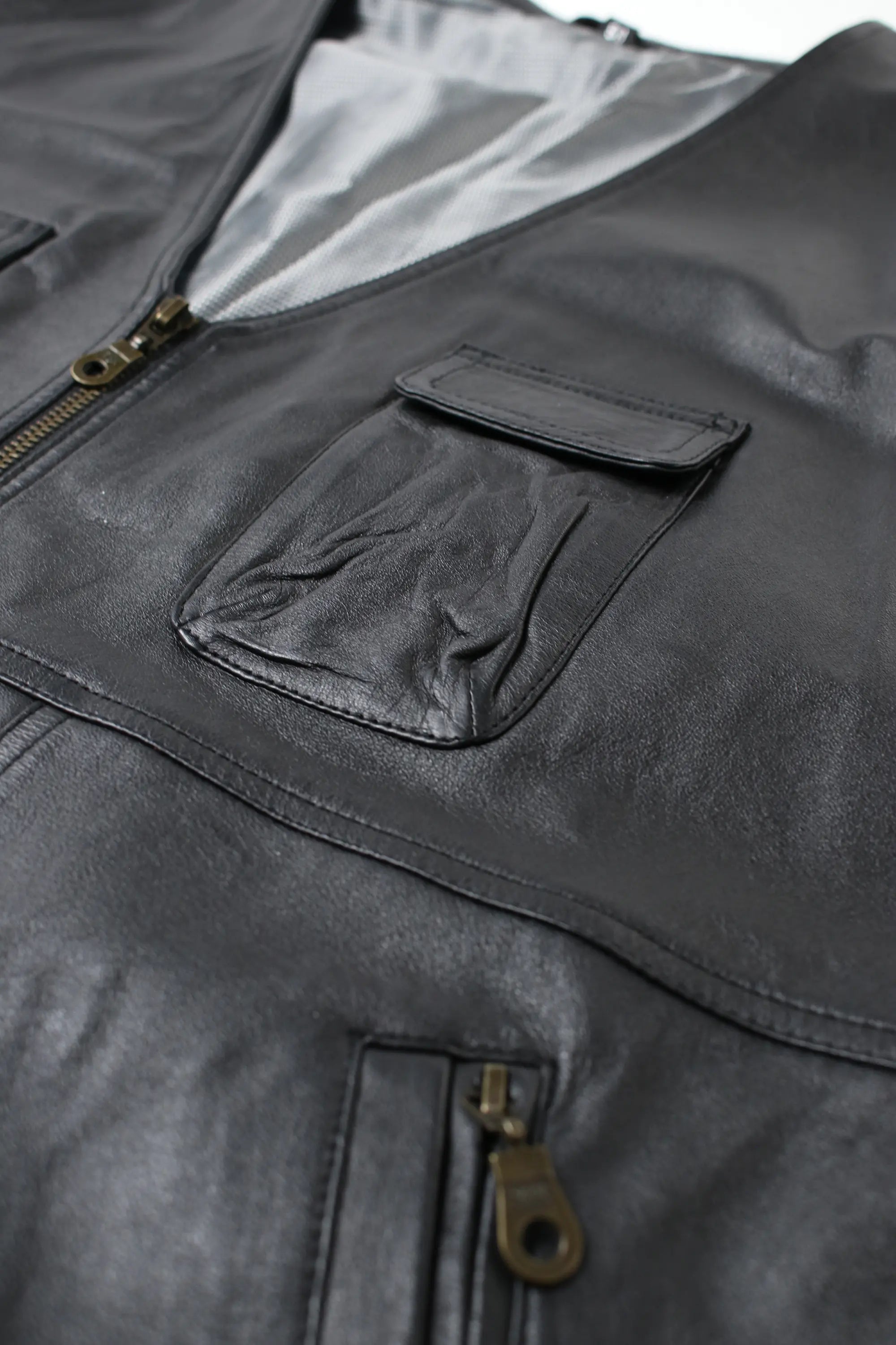 Multipocket Leather Vest