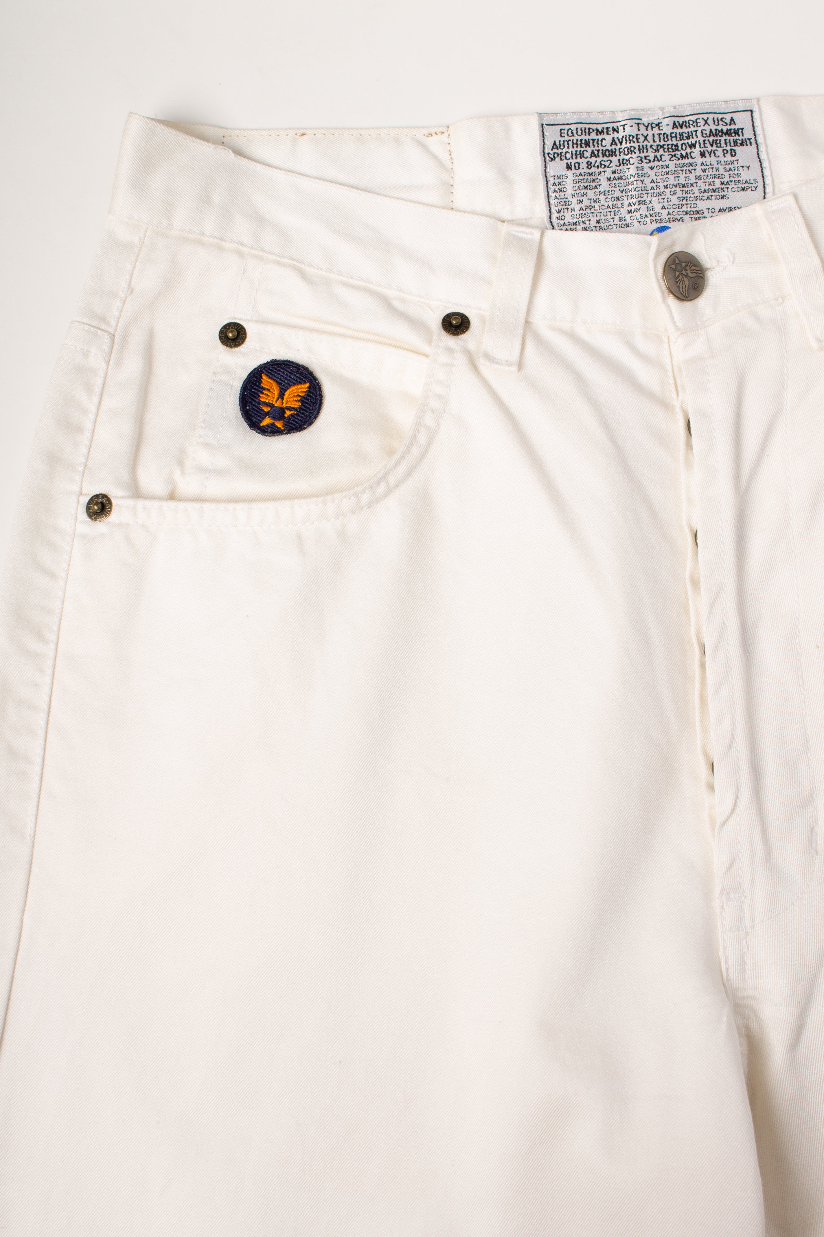 Avirex White Denim Pants