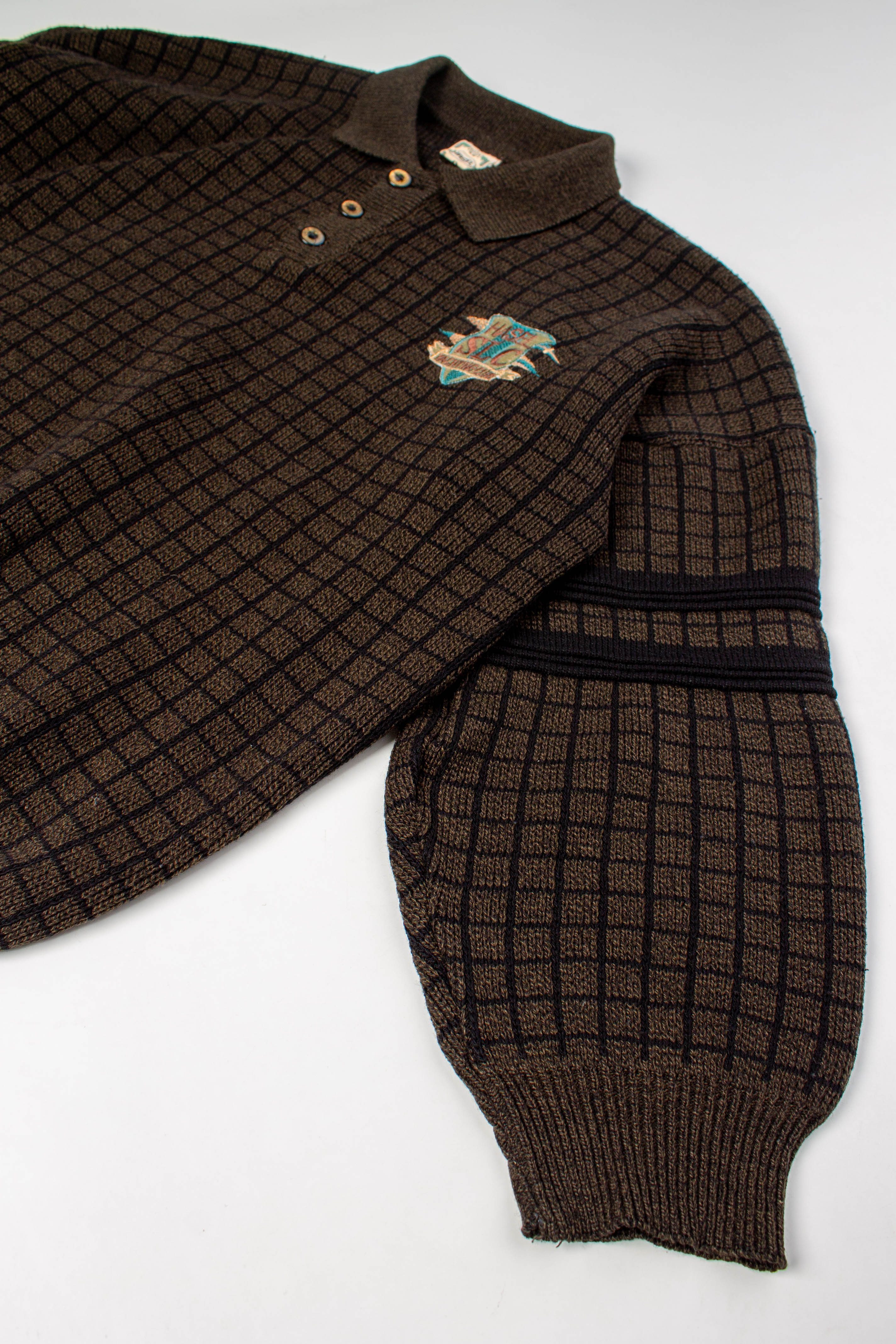 Collar Knit 90s Sweatshirt